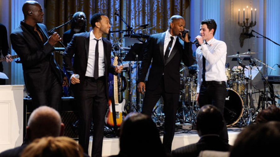 Seal, John Legend, Jamie Foxx and Nick Jonas