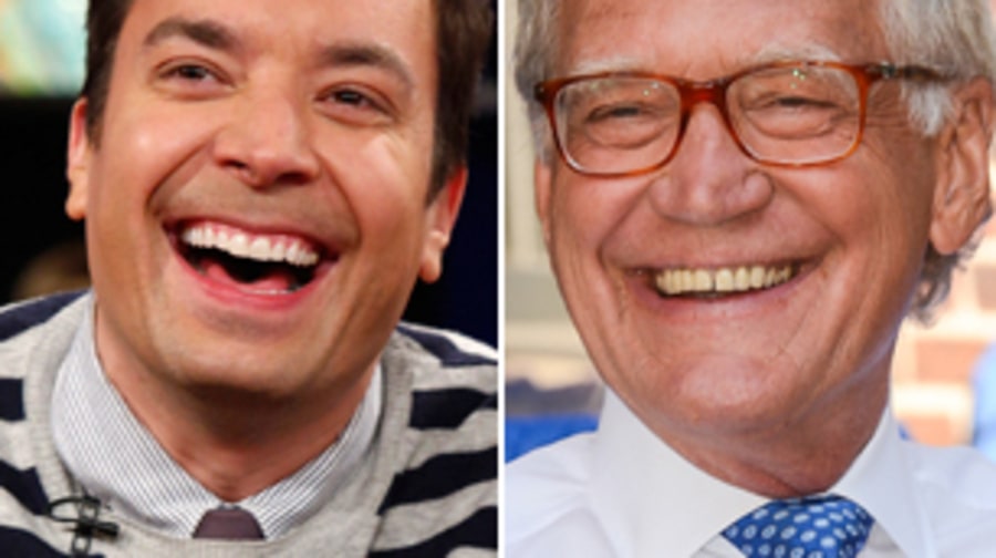 Letterman and Fallon During Sandy