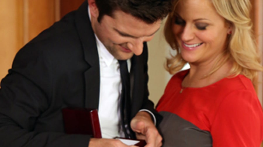 Ben and Leslie get engaged