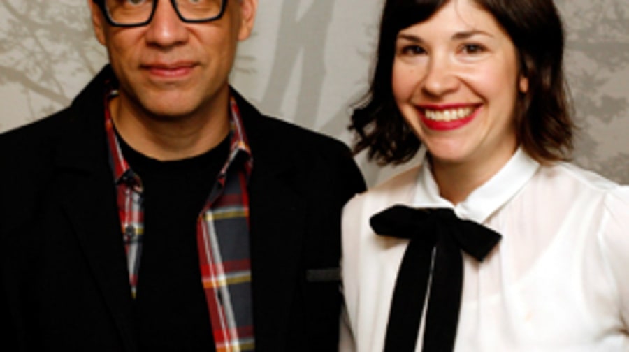 Carrie Brownstein and Fred Armisen