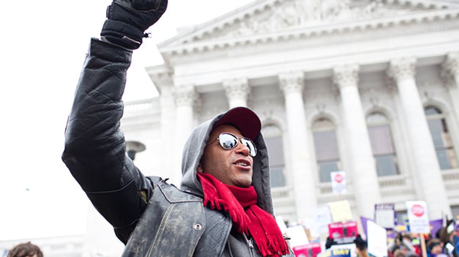 Photos: Tom Morello Rocks Wisconsin Protesters