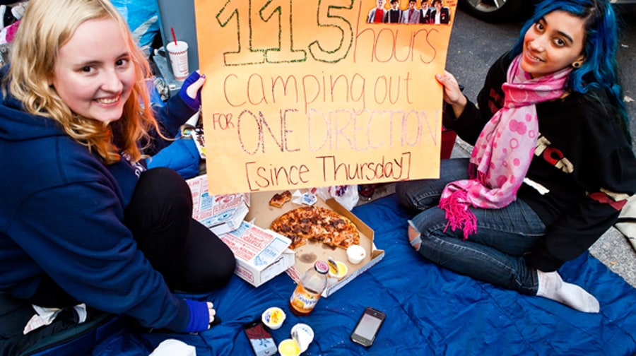 One Direction Fans Camp Out in New York