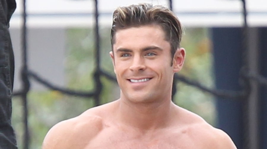 Shirtless Zac Efron Looks Super Buff on 'Baywatch' Set: Pics
