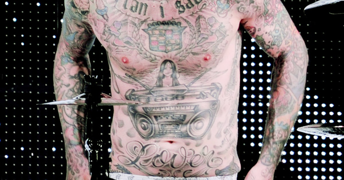 travis barker celebrities crazy tattoos us weekly travis barker celebrities crazy tattoos us weekly
