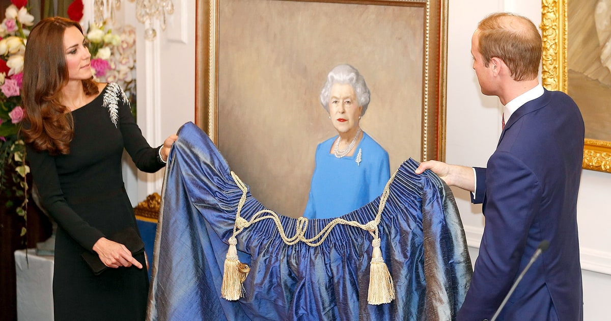 Queen's Unveiling Kate Middleton, Prince William, Prince