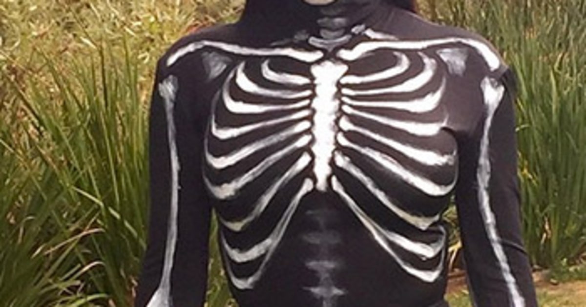 Kim Kardashian Is a Skeleton For First Halloween Costume