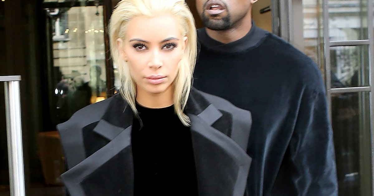 What Colors Did Kim Kardashian Use For Her Blonde Hair Best Kim Kardashian Debuts Platinum Blonde Hair During Paris Fashion