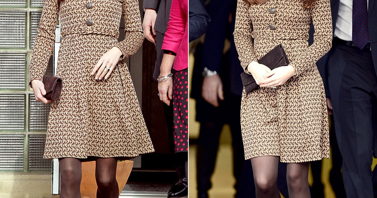 Patterned Dress Kate Middleton’s Recycled Outfits Us Weekly