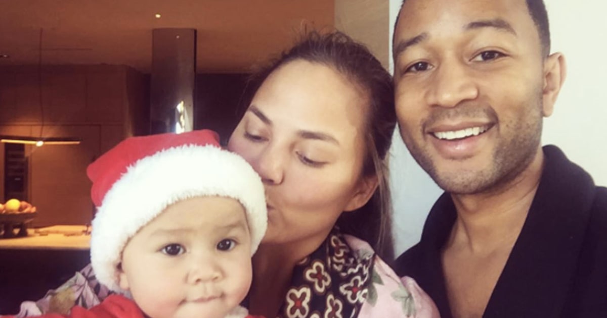 Chrissy Teigen, John Legend Celebrate First Christmas With Baby Luna