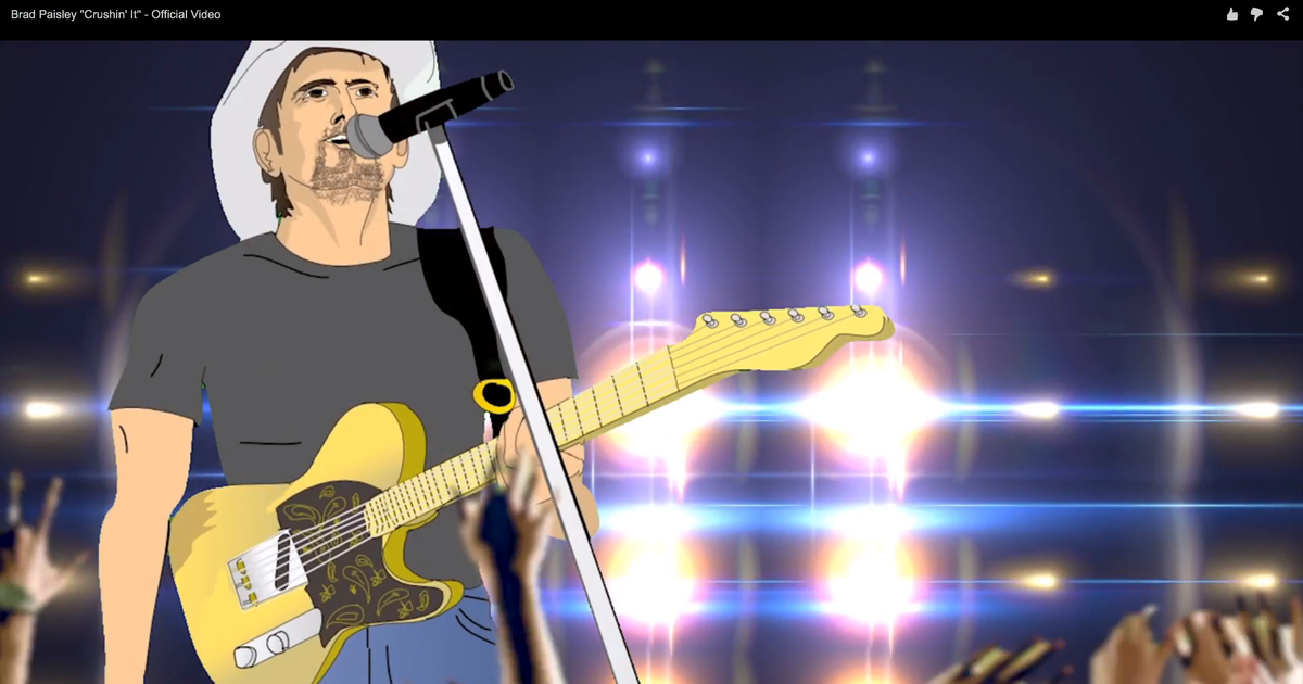 Watch Brad Paisley's Wildly Animated 'Crushin' It' Video Rolling Stone