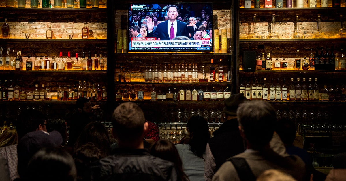 Inside the D.C. Bars Showing the Comey Testimony Rolling Stone