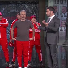 Watch Jon Stewart, Breakdancing Crew Invade 'Kimmel'
