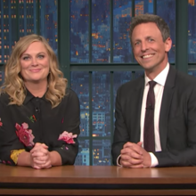 See Amy Poehler, Seth Meyers Take on Pro-Trump Activists on 'Late Night'
