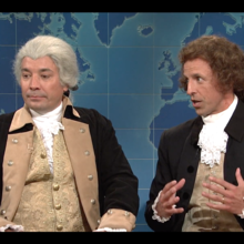 Watch Jimmy Fallon, Seth Meyers Play Founding Fathers on 'SNL'