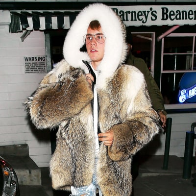 Justin Bieber's Fur Coat and Acid-Wash Jeans Are Too Much for the Internet to Handle